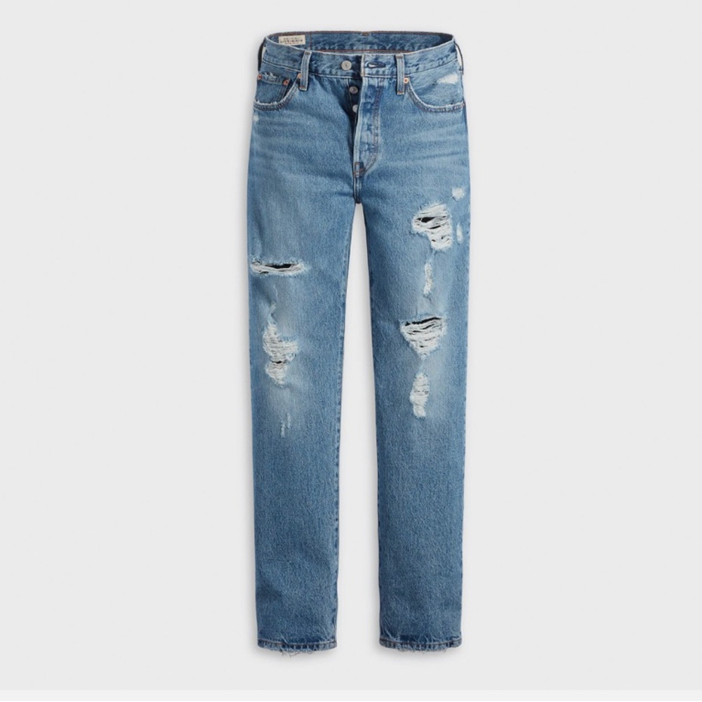 Levi’s premium ripped straight leg jeans